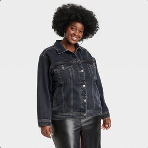 Women's 90's Baggy Trucker Jacket - Universal Thread™ Black Wash 2X
